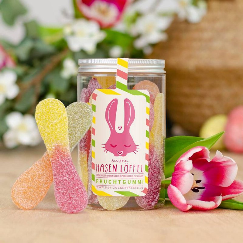 Snack box bunny spoon sour fruit gum gift box