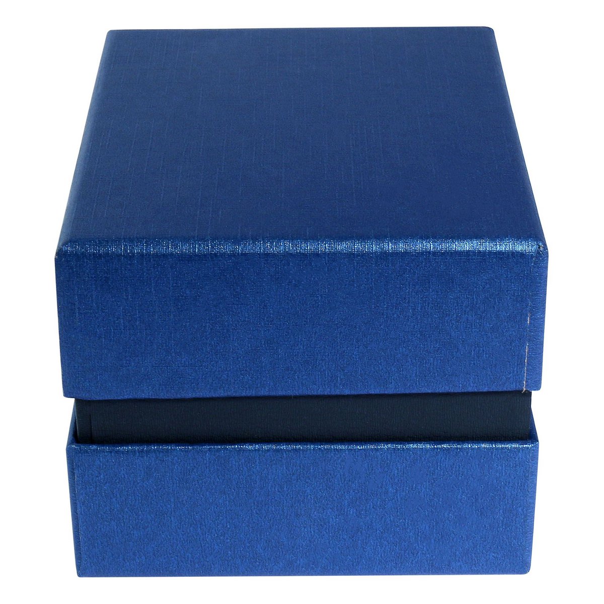 Watch box with removable lid, cardboard, 11 x 9 x 7 cm, blue