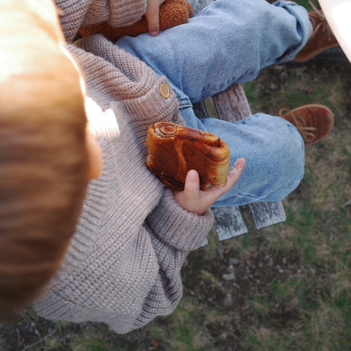 Knitted Woolen Baby Cardigan - Merino Wool - Cobble