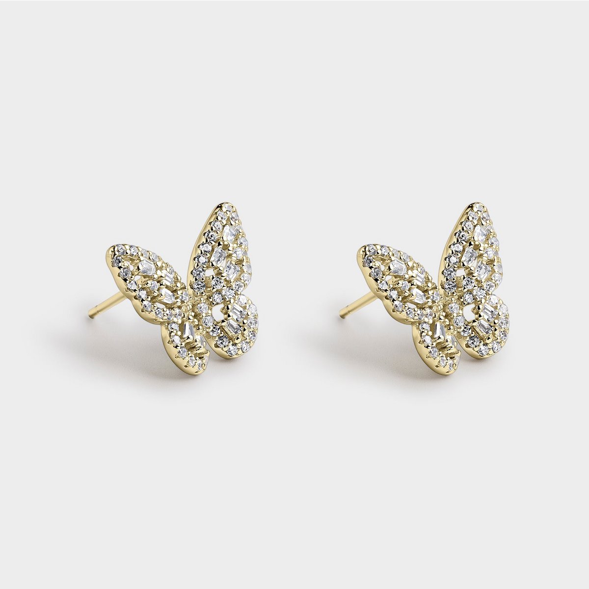 BUTTERFLY EARRINGS IN GOLD PLATED SILVER