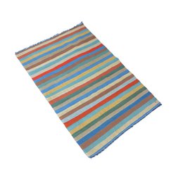 Modern blauwachtig Kelim-tapijt
