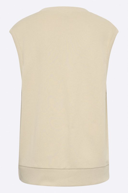 Tabea sweatervest i sandfarve til kvinder