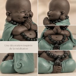 Statue Mini Bouddha Rieur Porte Bonheur – Décoration Zen et Feng Shui – Pour Créer une Ambiance Relaxante et Spirituelle – Idée Cadeau Originale