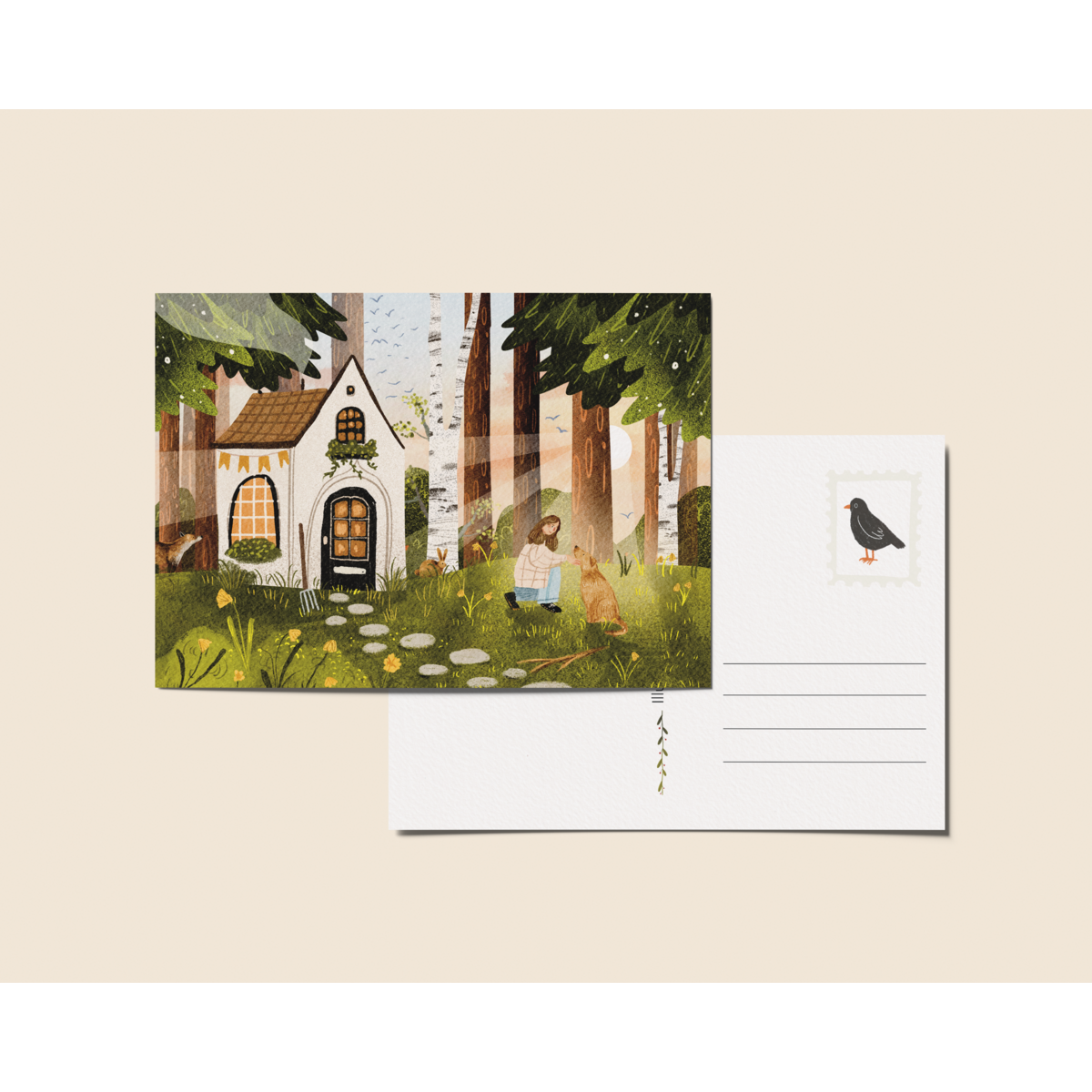 “March” – A6 Illustrated Card | 350gsm Tintoretto Gesso