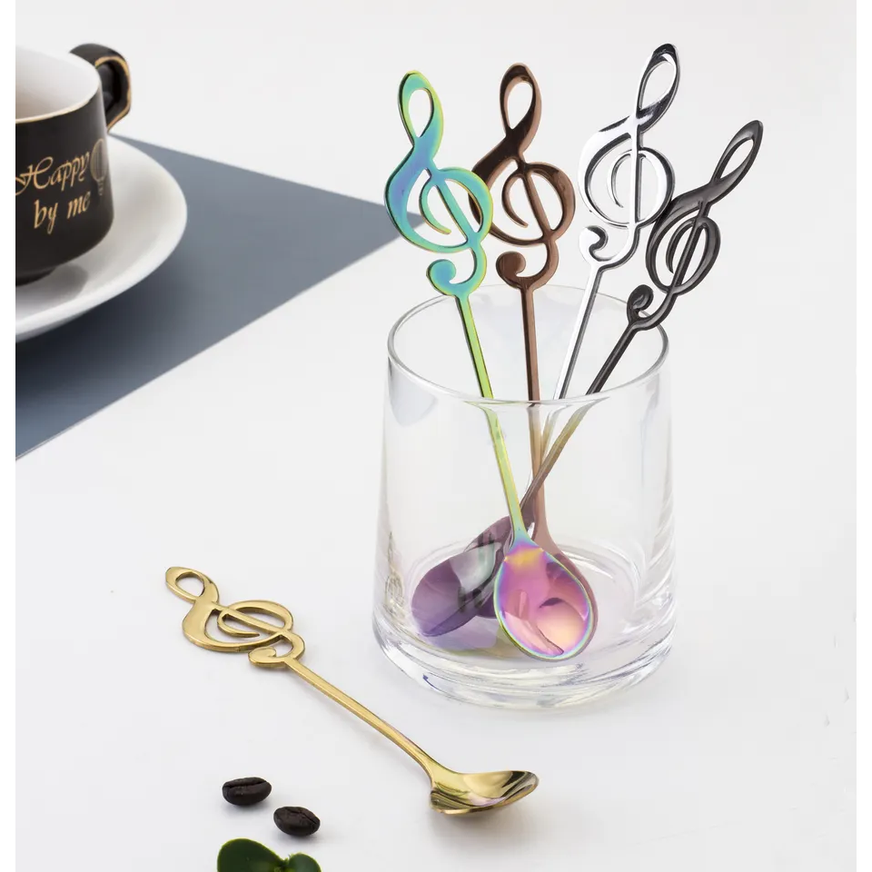 “Clé de Sol” spoon - For tea, coffee or desserts - 4 colors available
