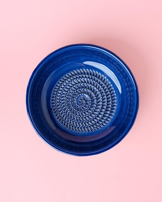 Handmade Ceramic Plate Garlic Grater / MEDIUM Costa Azul