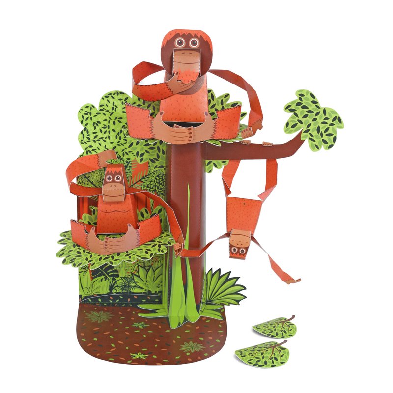 Orangutans Paper Toy