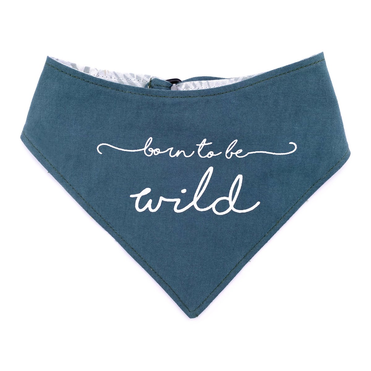 Bandana réversible "born to be wild" imp. palmiers