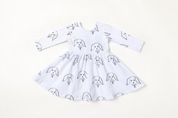 Long-Sleeved Dress with Bonnie the Dog