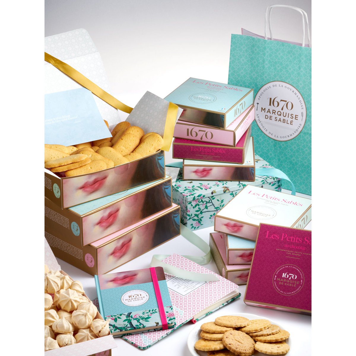 Shortbread cookies with salted butter caramel chips - 100g cardboard box