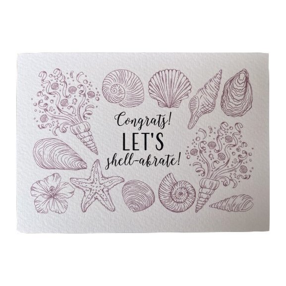 Congrats! Let’s shell-abrate! - theelicht kaart 