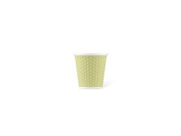 Beker porselein LAP 80ml met silic. grip honingraat Green Pastel