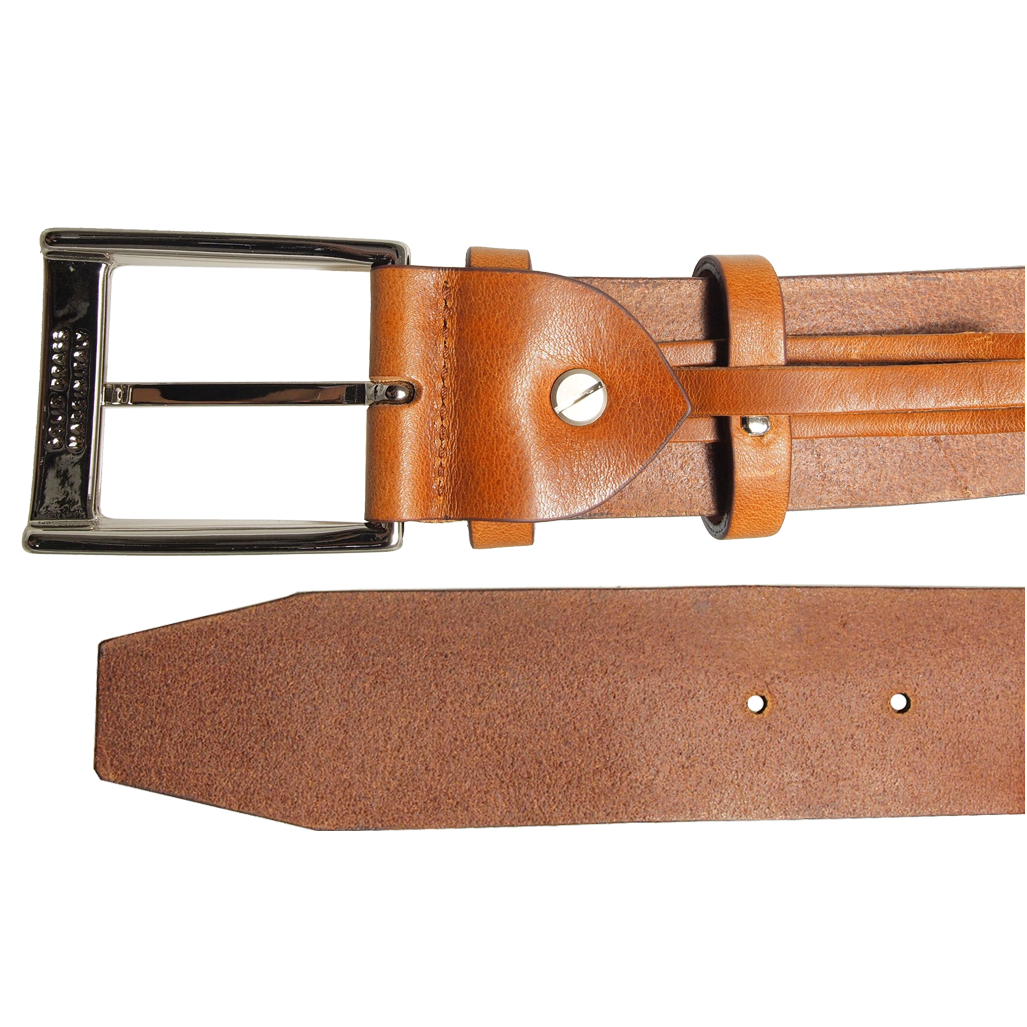 Ceinture Cuir Bride 40 mm Fauve