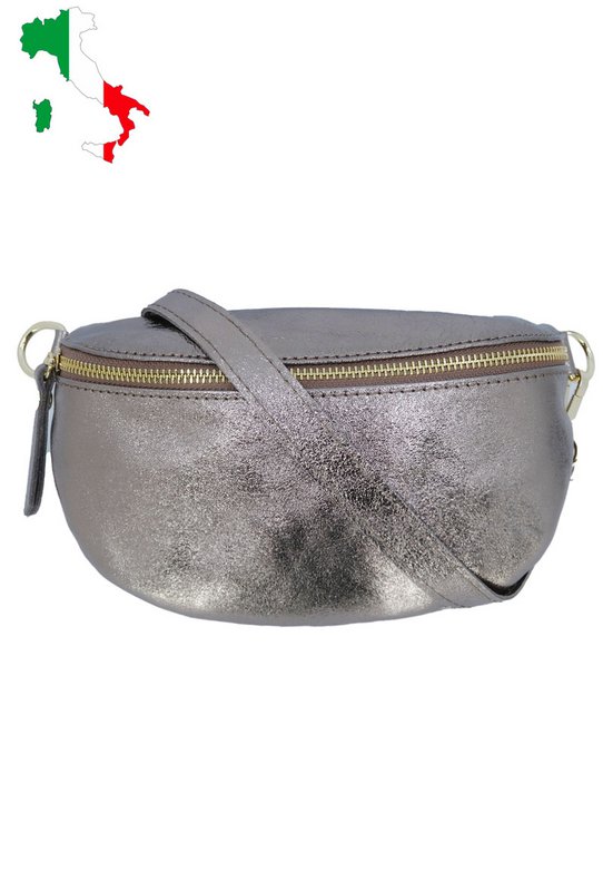 Riñonera en piel metalizada brillante iridiscente Talla M IT2516