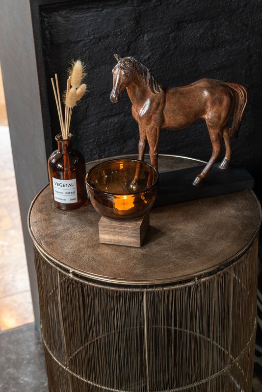 J-Line decoratie Paard - polyresin - bruin - small