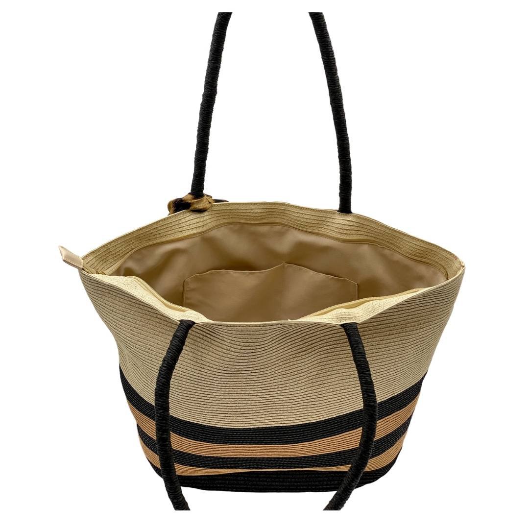 Bolso shopper de paja "Leo"