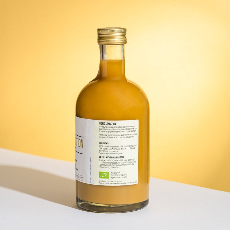 Liquid Sensation 500ml | Alcohol-free Ginger Juice | Mocktail | Cocktail | No added sugars | Ginger Tea - Ginger Shot