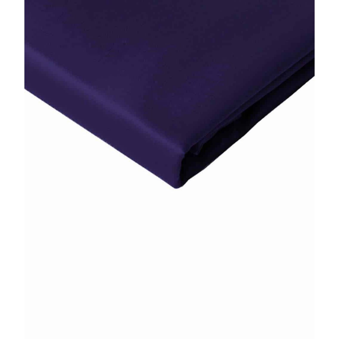 Satijnen laken zonder rubber Effen Marineblauw