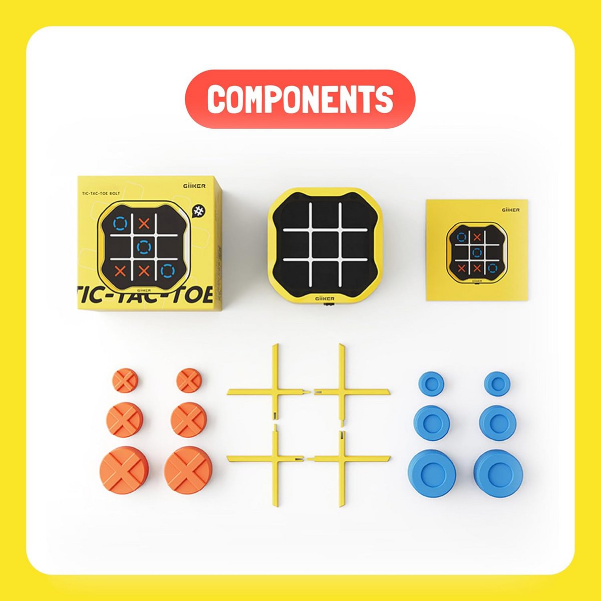 GiiKER Infinite Tic-Tac-Toe Bolt (3 games in 1)