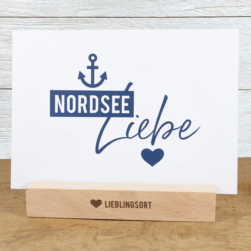Cartolina marittima "Amore del Mare del Nord" da carta riciclata