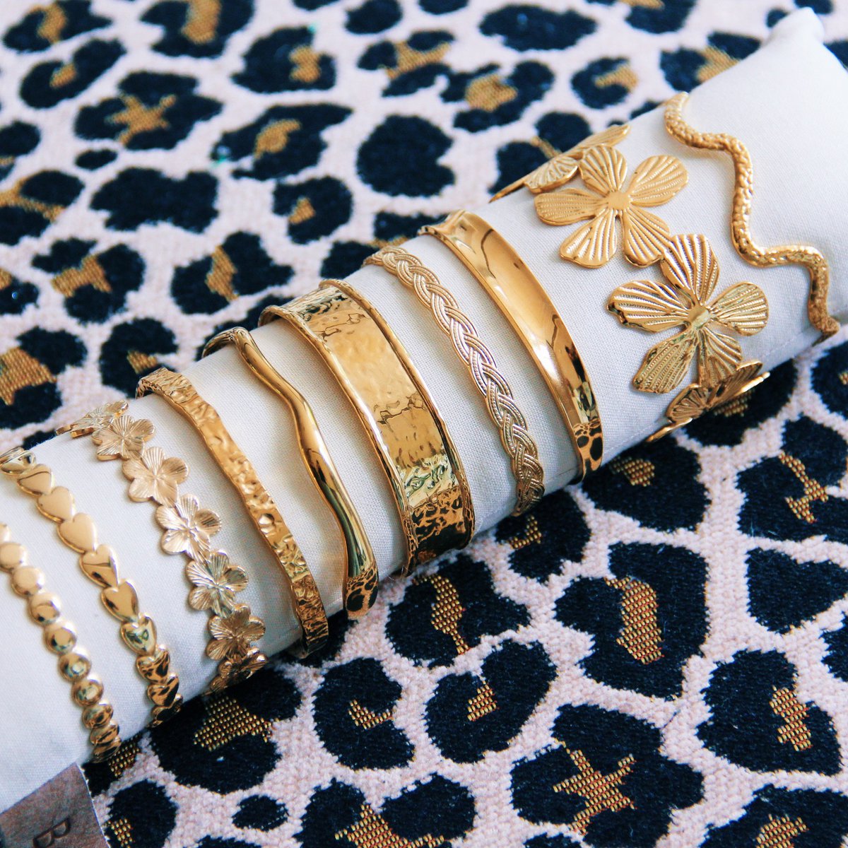 Armreif Welle klein - Gold