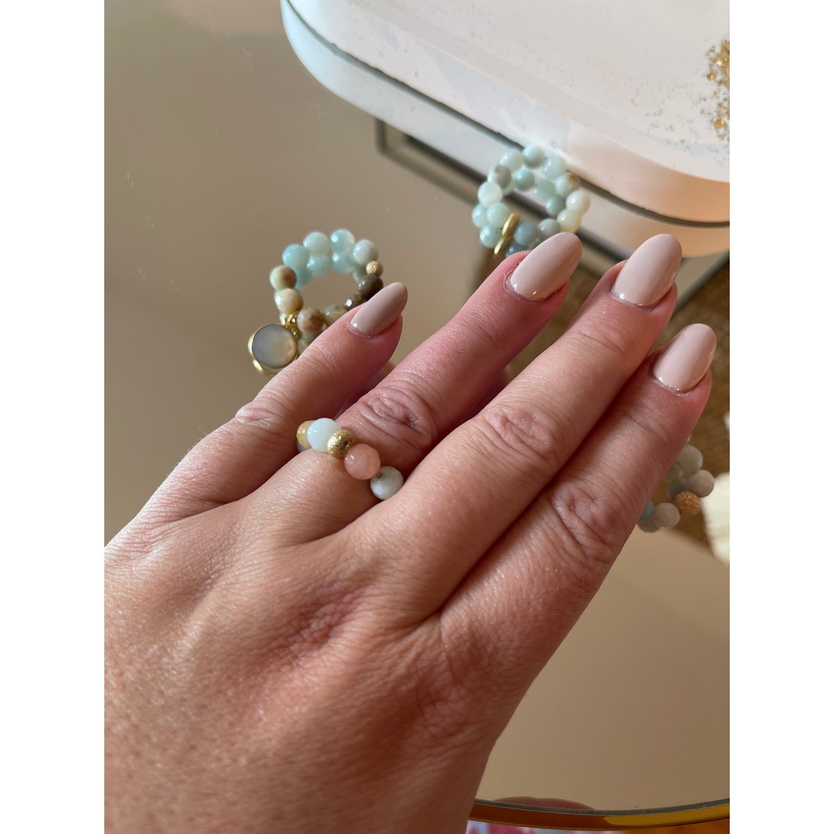 Anillos de caramelo pastel 925