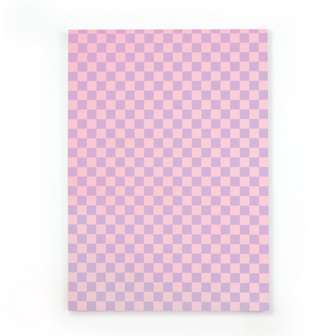 Notice block Karo Rosa/purple made of recycled paper