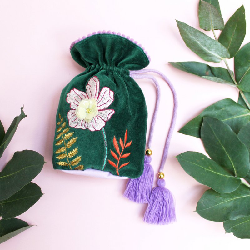 Posy Teal Beutel mit Kordelzug