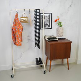 Clothrack rack - Wheels - Sand - 80x40x155cm