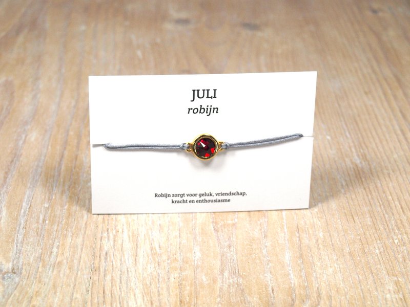 per stuk.Geboortesteen armbandjes swarovski goud