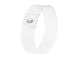 Bracelets événementiels Sigel super soft 255x25mm blanc 120 pcs. y compris étiquettes