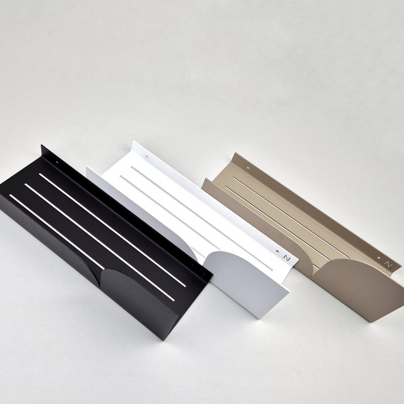 Pequeño estante de ducha bauhaus, blanco, beige o negro