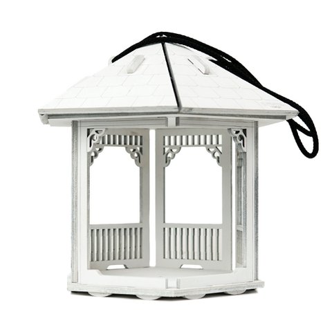 Gazebo shaped White Bird Feeder