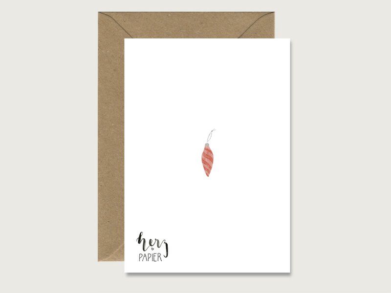 Julekort "hyggejuletid" - foldekort jul | advent | Illustration | Akvarel | Akvarel || HJERTE & PAPIR