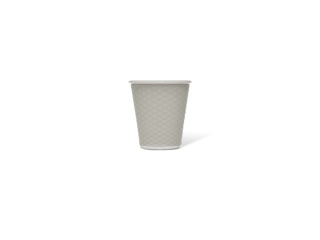 Kubek porcelanowy LAP 180ml z silikonem. uchwyt o strukturze plastra miodu L. Szary Szary