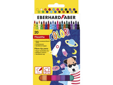 Filzstift EFA auswaschbar in 20 Farben.