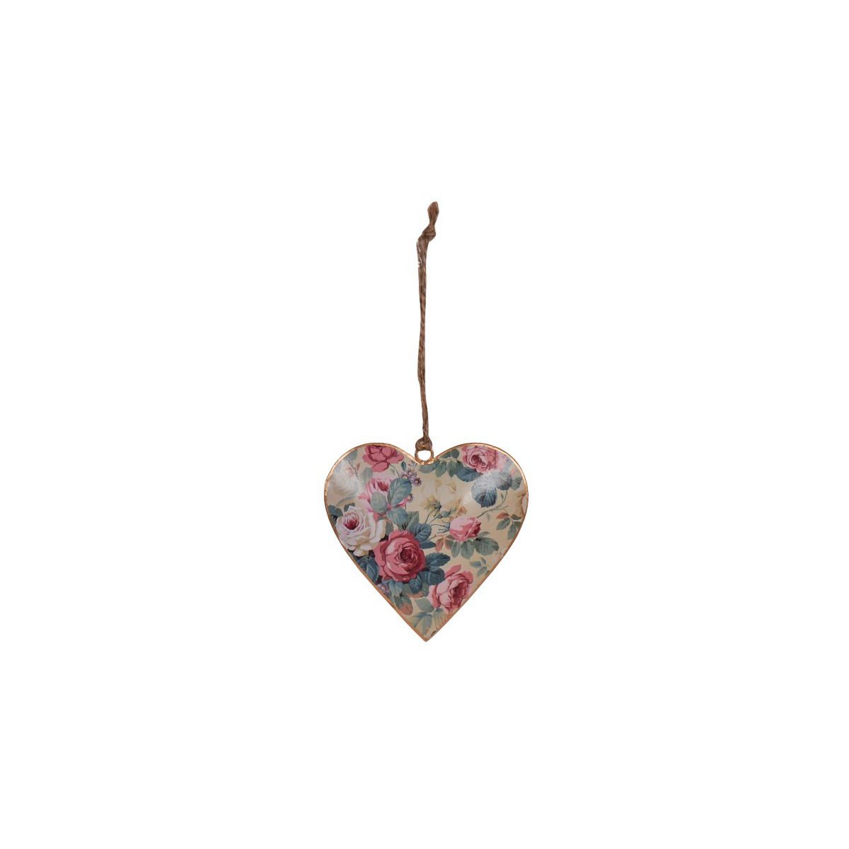 Hängendes Metallherz Retro 10 cm Isabelle Rose