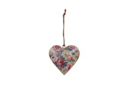 Hängendes Metallherz Retro 10 cm Isabelle Rose