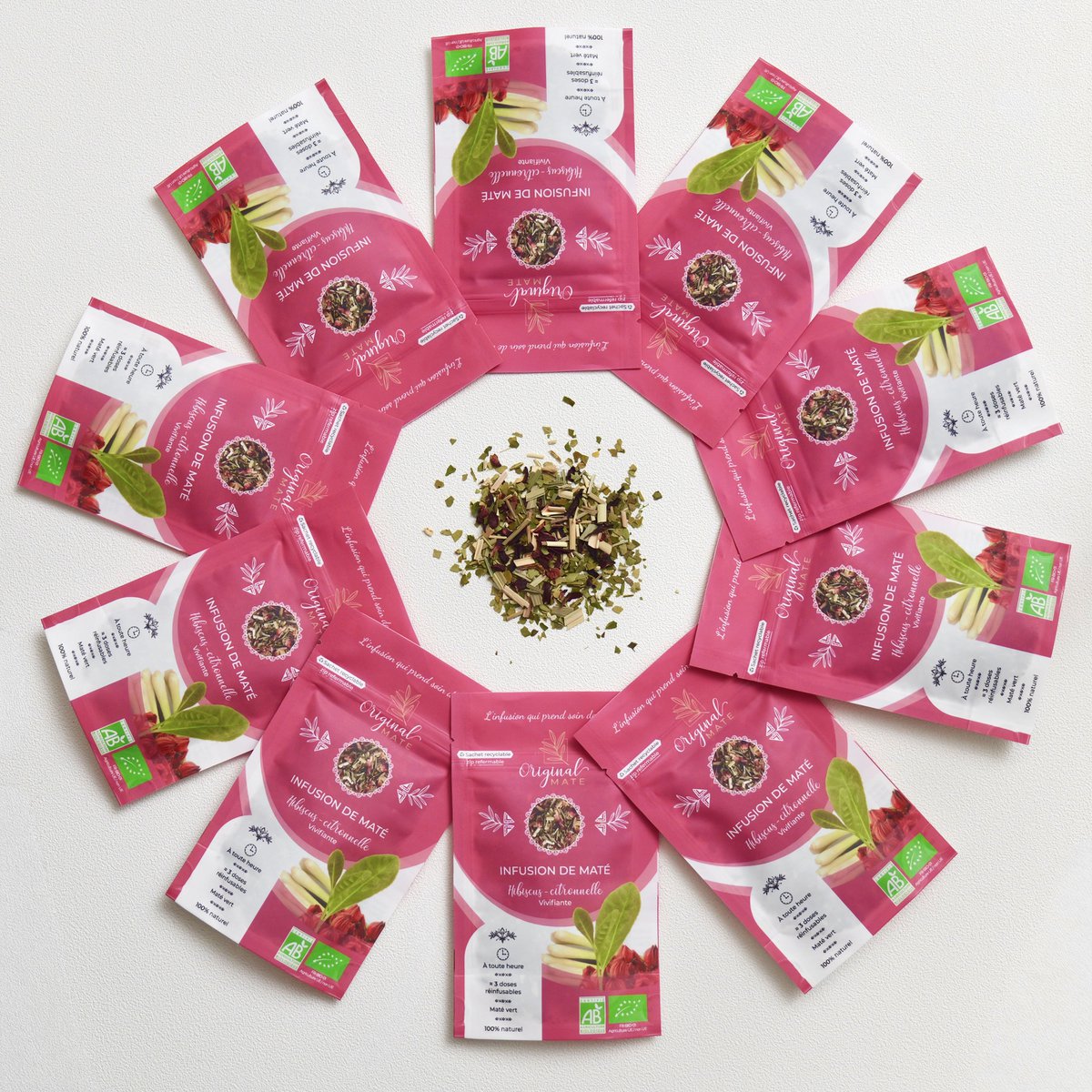 Infusion de maté hibiscus citronnelle - 10g