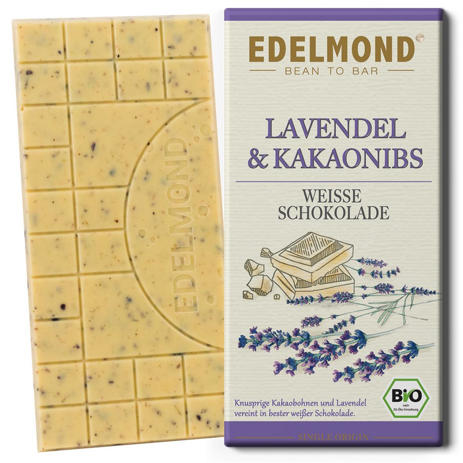 Lavender & Nibs, White Chocolate, Organic