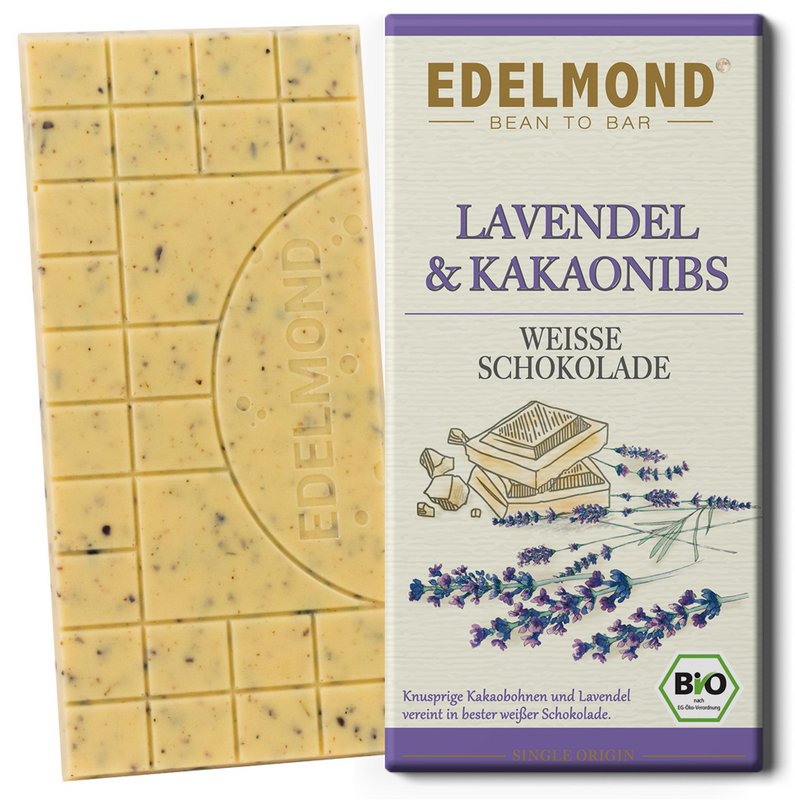 Lavender & Nibs, White Chocolate, Organic