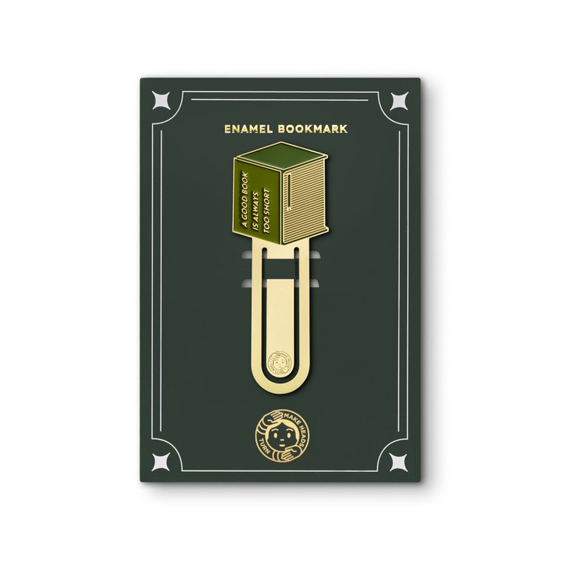 Enamel Bookmark "Always Too Short Book"