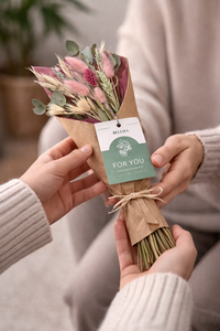 Small dried flower bouquet with card - For you