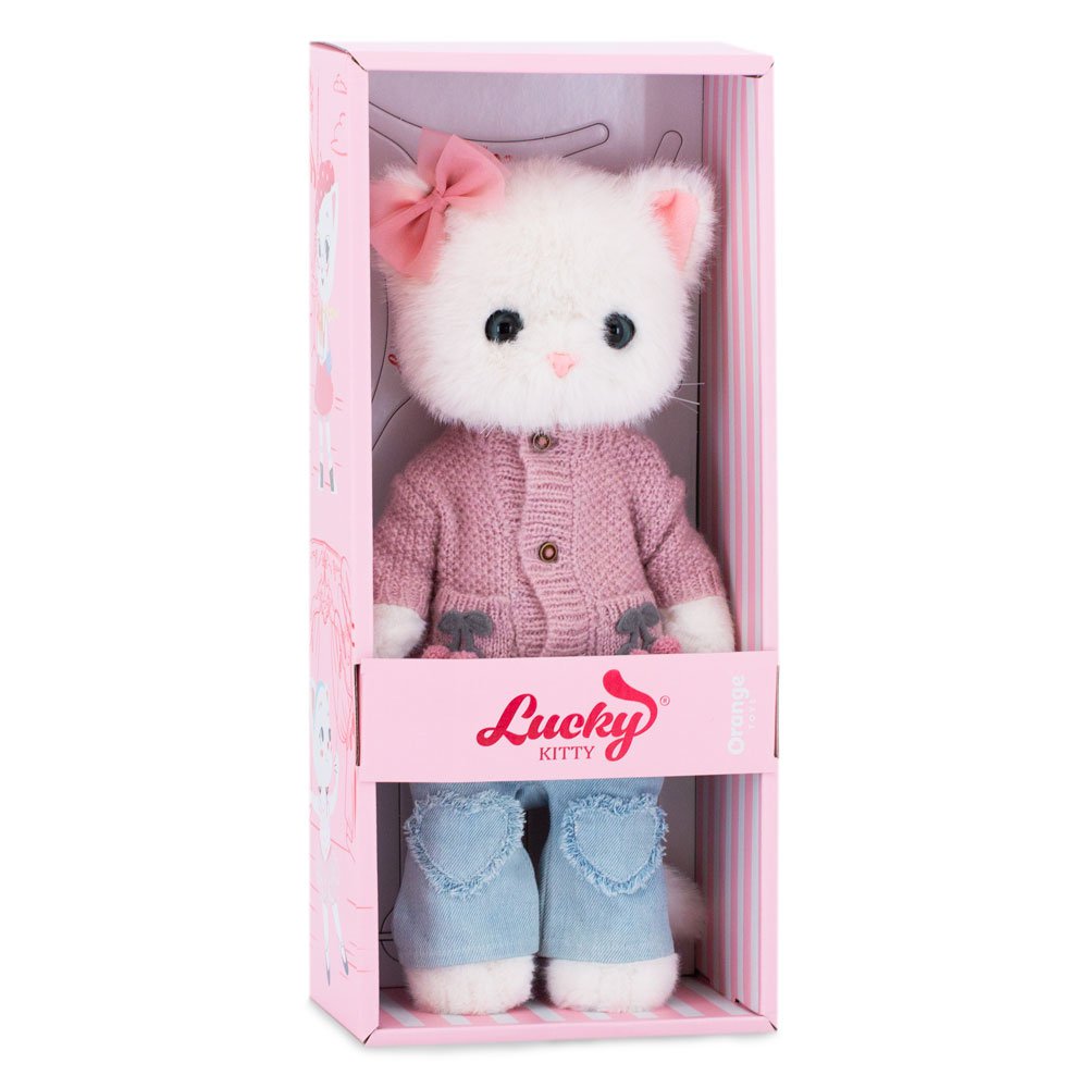 Pluszowa zabawka, Lucky Kitty, Lucky Sophie: Dziane Wiśnie 38 cm