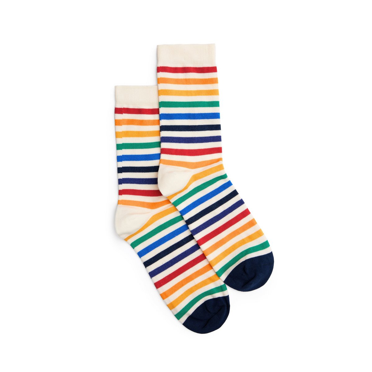 Organic Socks Arcoiris - Colorful striped socks, socks with colorful stripes