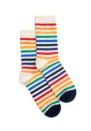Organic Socks Arcoiris - Kolorowe skarpetki w paski, skarpetki w kolorowe paski
