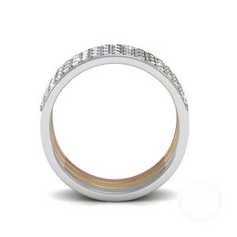 Bague Trinity - ArgentÃ©  DorÃ© Or rosÃ© et Cristal