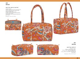 GUL ORANGE BOMULD DUFFEL TASKE TRYKT