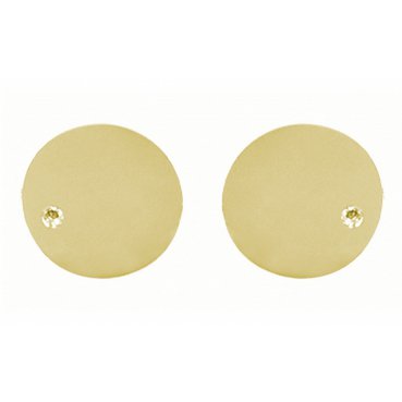 Ronde oorstekers met een zirkonia goud