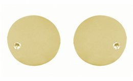 Ørestikker runde med en zirconia guld